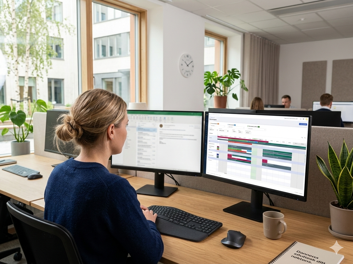 Hantverkare i arbete
